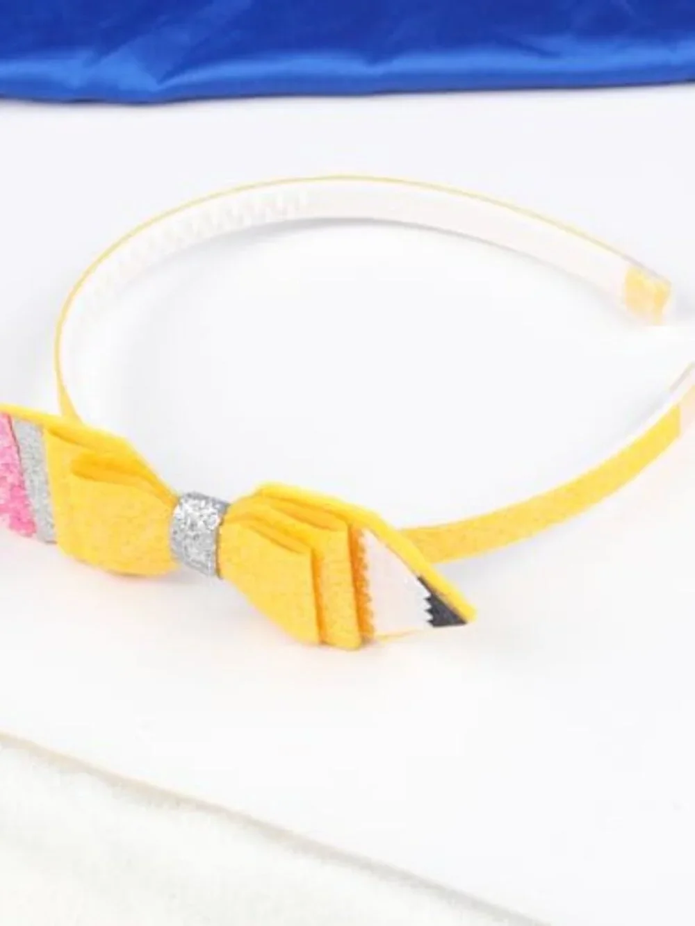 Glitter Pencil Hair Headband Non-Slip School Spirit Hair Accessory Teens Girls